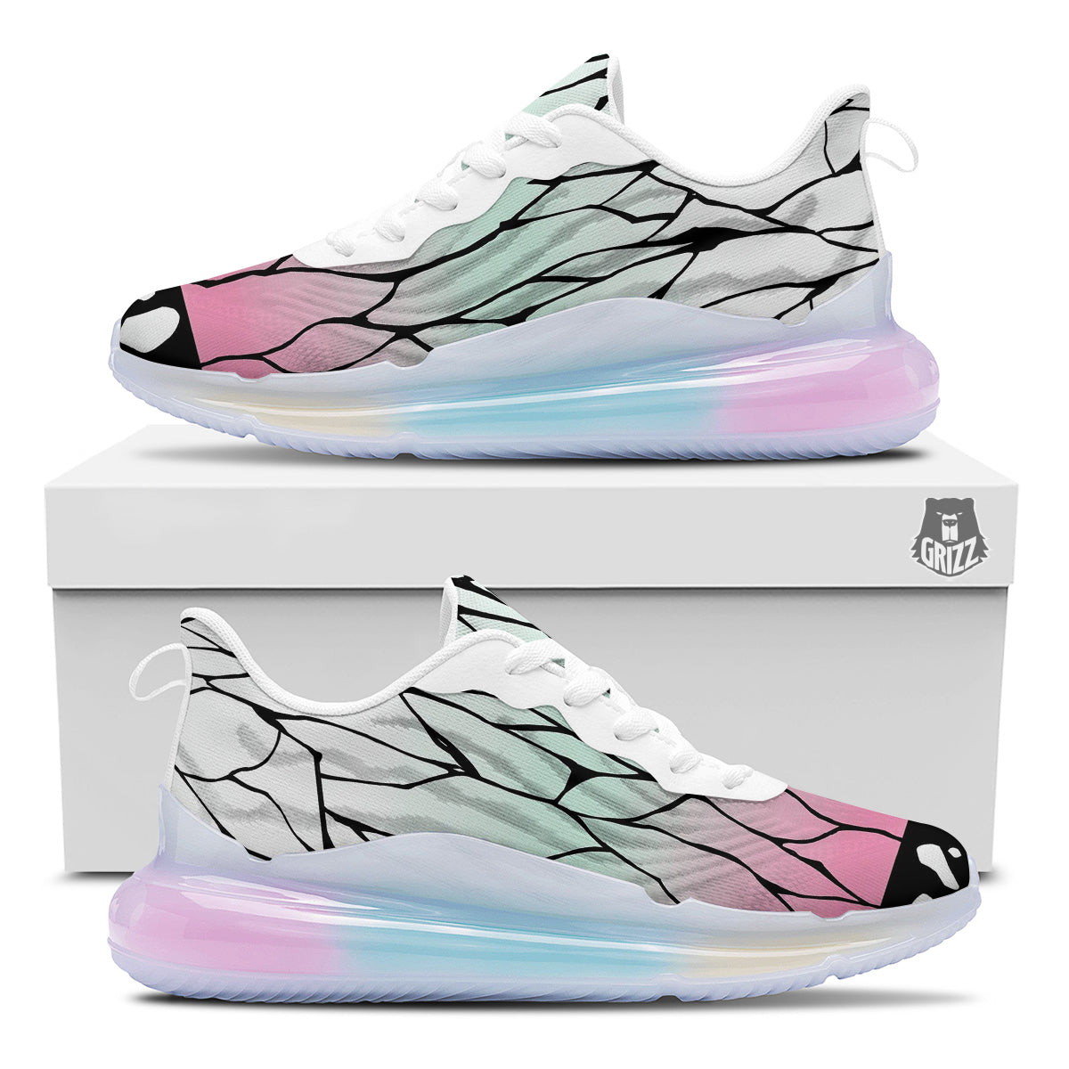 Shinobu Print Pattern Running Sneakers-grizzshop