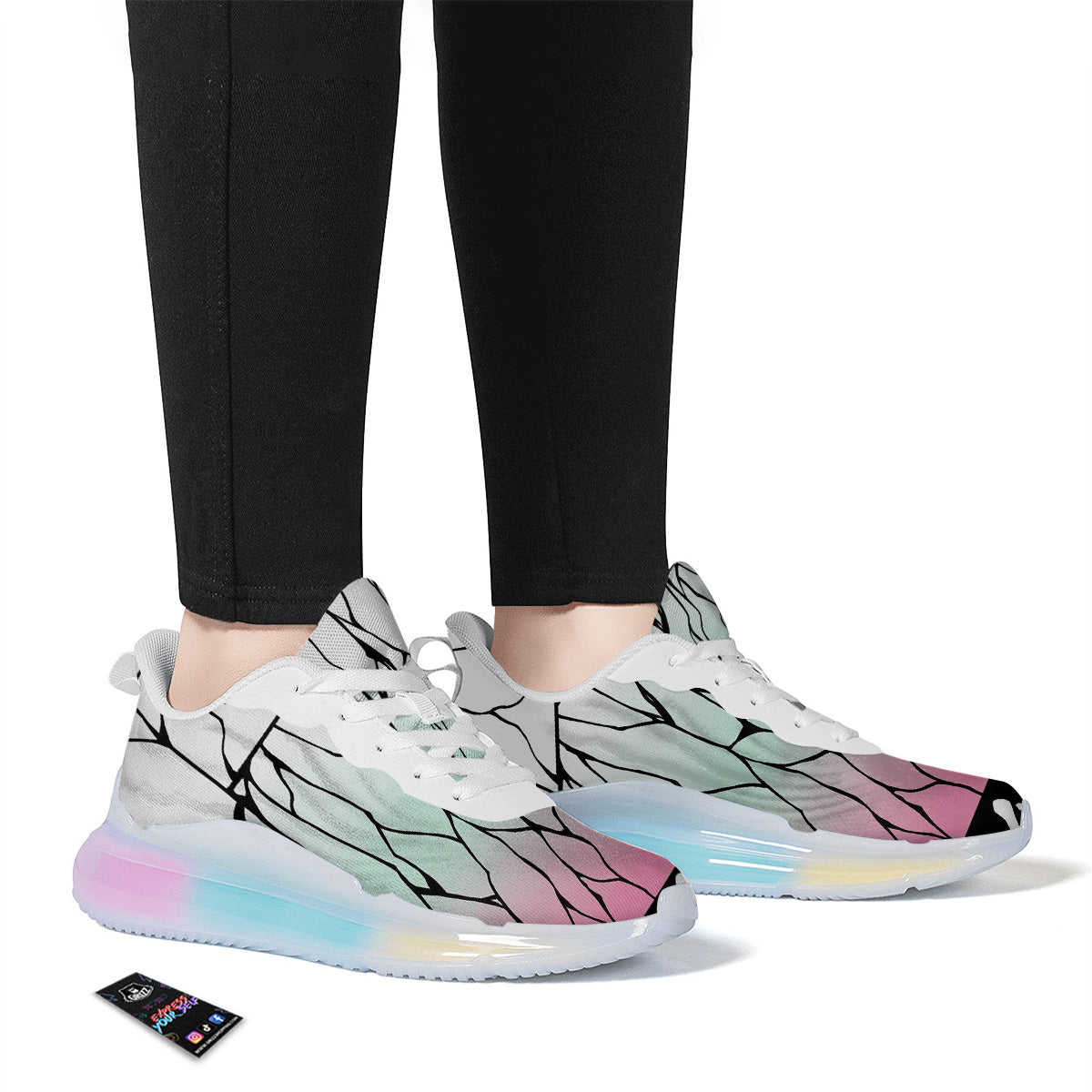 Shinobu Print Pattern Running Sneakers-grizzshop