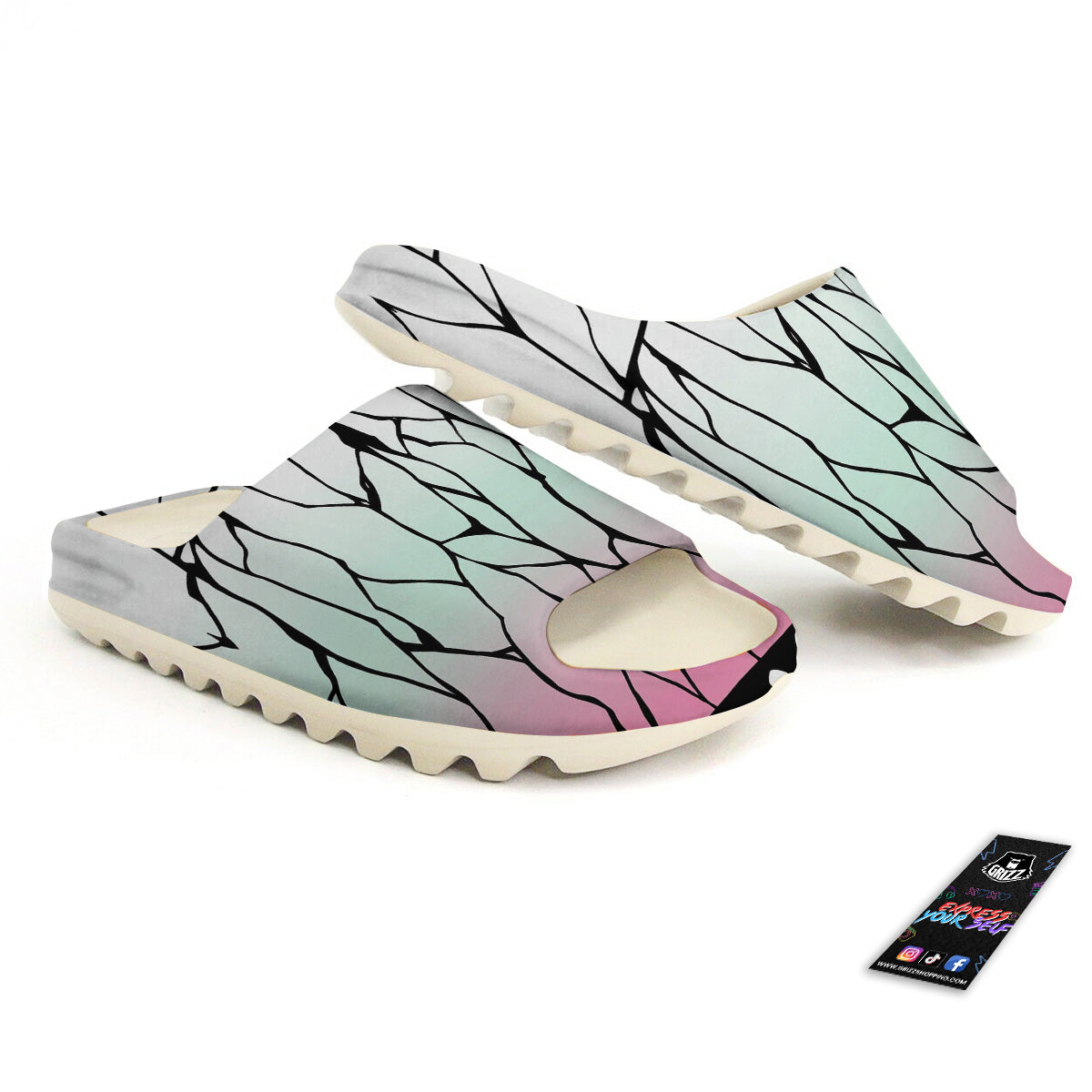 Shinobu Print Pattern Sandals-grizzshop