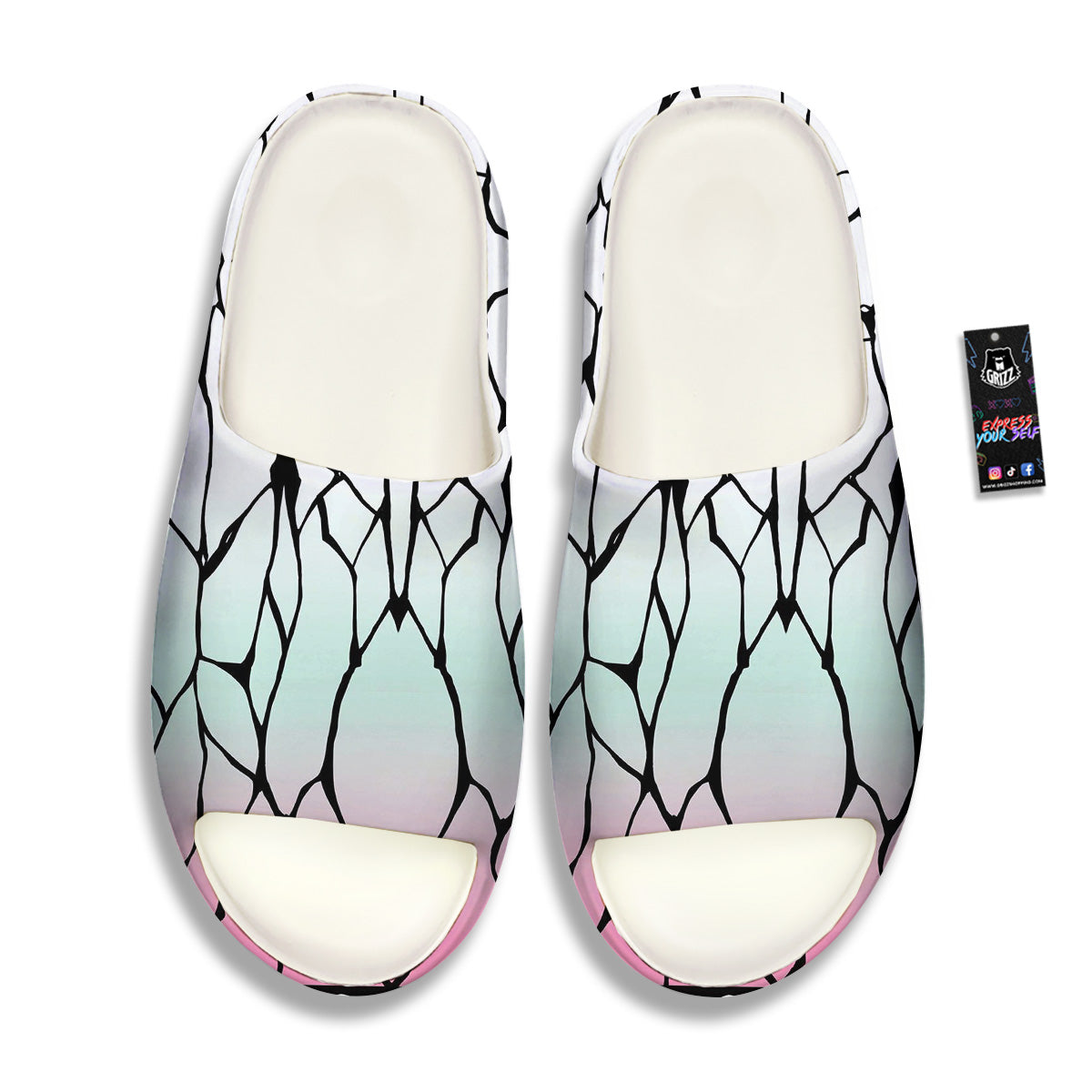 Shinobu Print Pattern Sandals-grizzshop