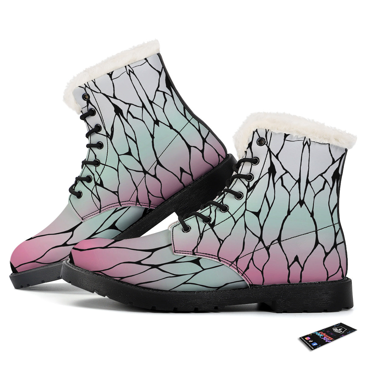 Shinobu Print Pattern Winter Boots-grizzshop