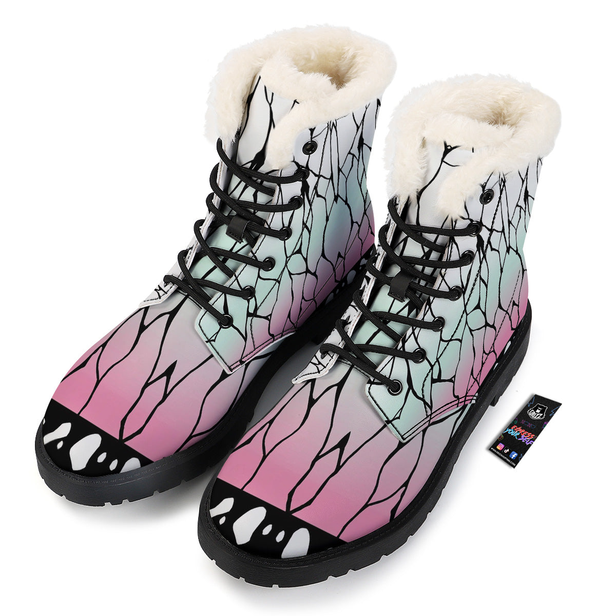 Shinobu Print Pattern Winter Boots-grizzshop