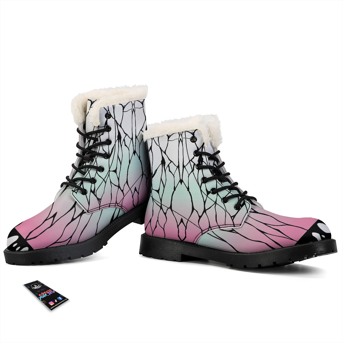 Shinobu Print Pattern Winter Boots-grizzshop