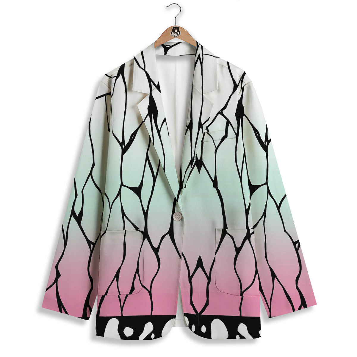 Shinobu Print Pattern Women's Blazer-grizzshop