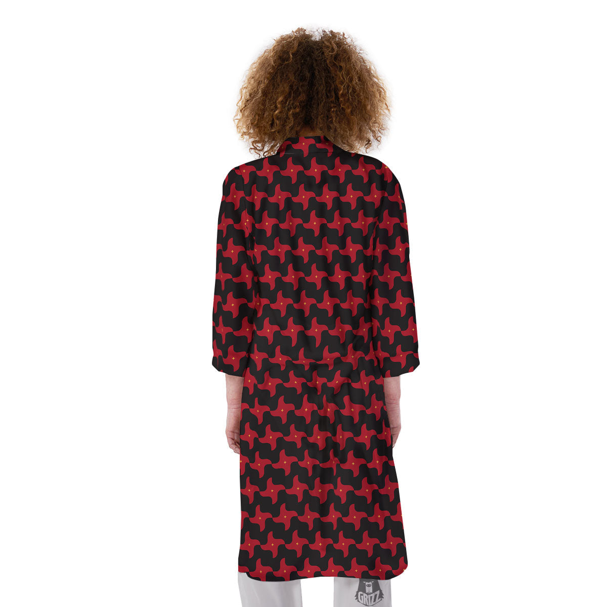 Shuriken Ninja Print Pattern Kimono-grizzshop