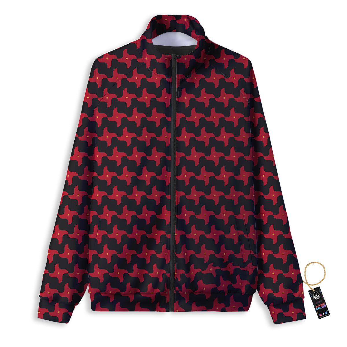 Shuriken Ninja Print Pattern Track Jacket-grizzshop