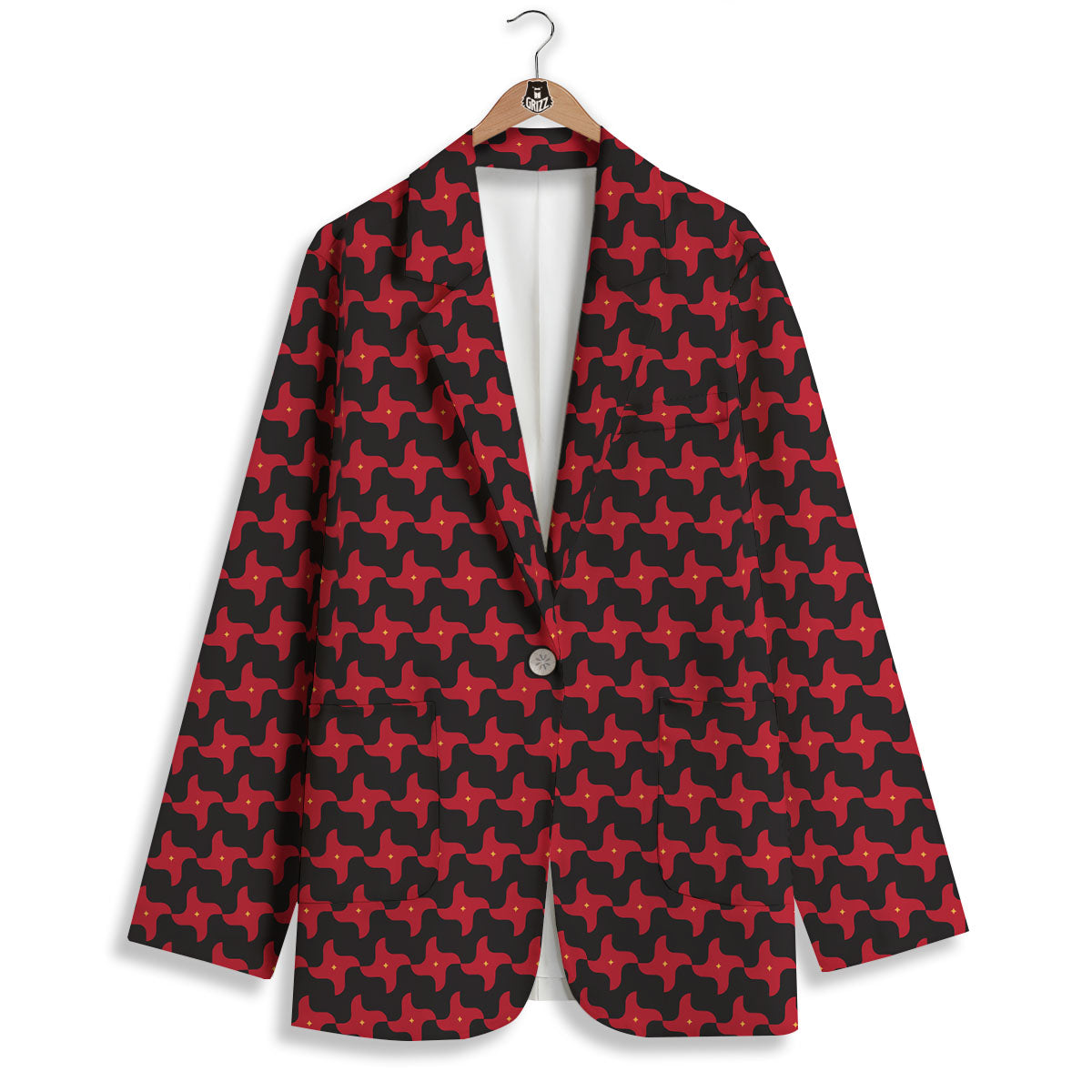 Shuriken Ninja Print Pattern Women's Blazer