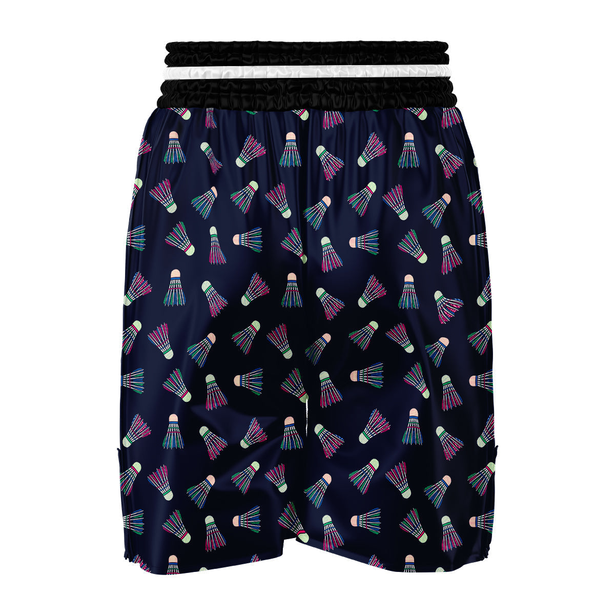 Shuttlecock Badminton Pattern Print Boxing Shorts-grizzshop