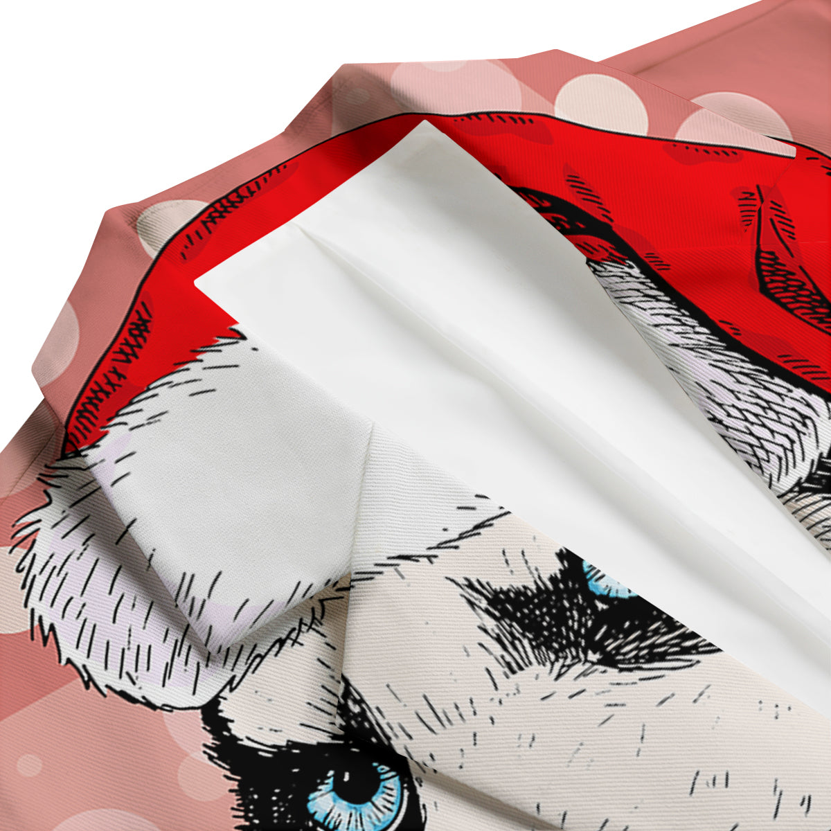 Siberian Husky Christmas Print Men's Blazer-grizzshop