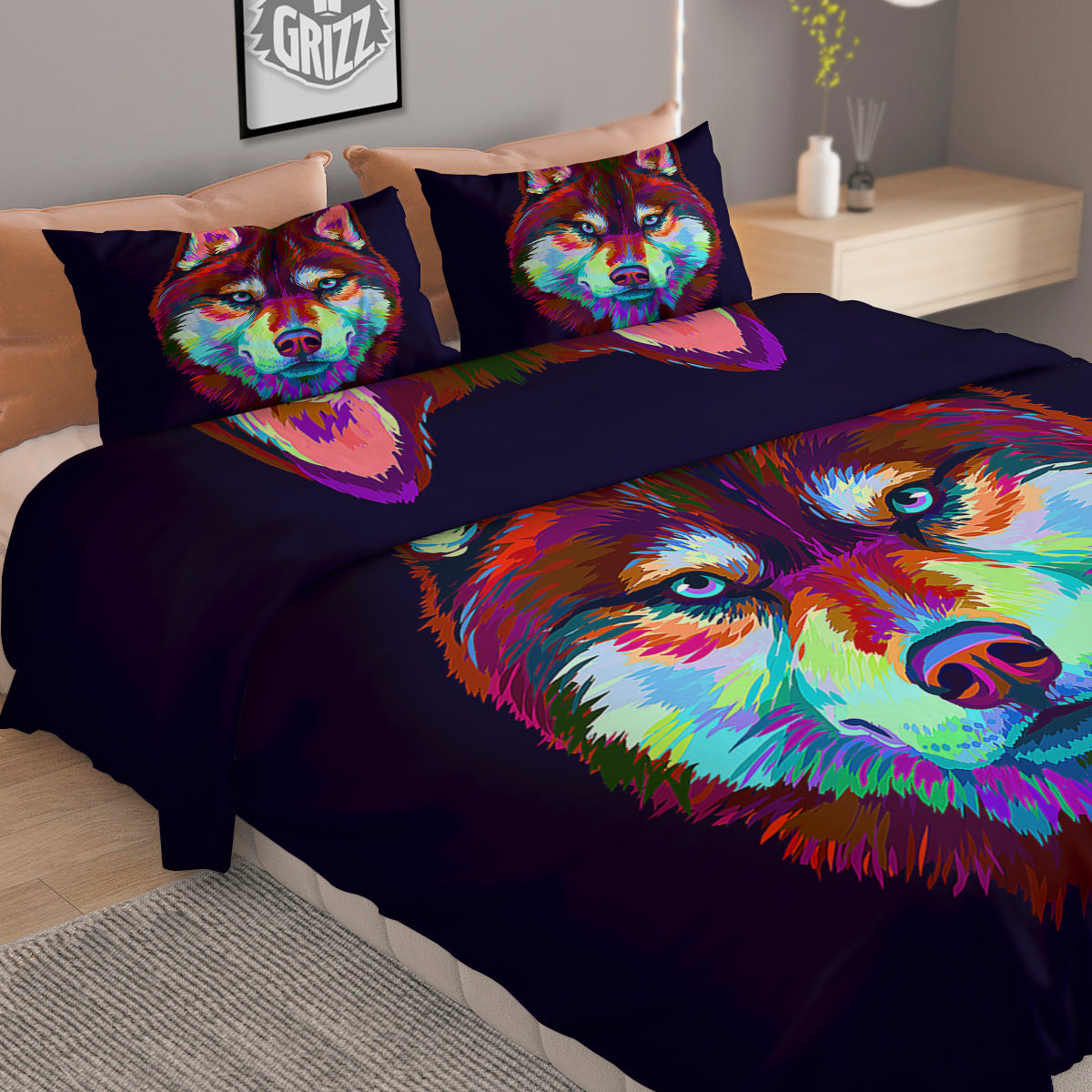 Sagittarius Sign Black And Gold Print Duvet Cover Bedding Set