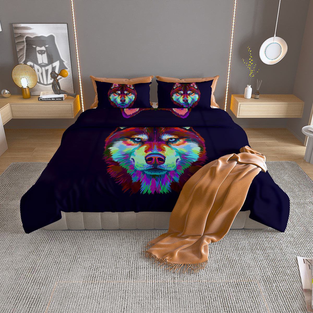 Sagittarius Sign Black And Gold Print Duvet Cover Bedding Set