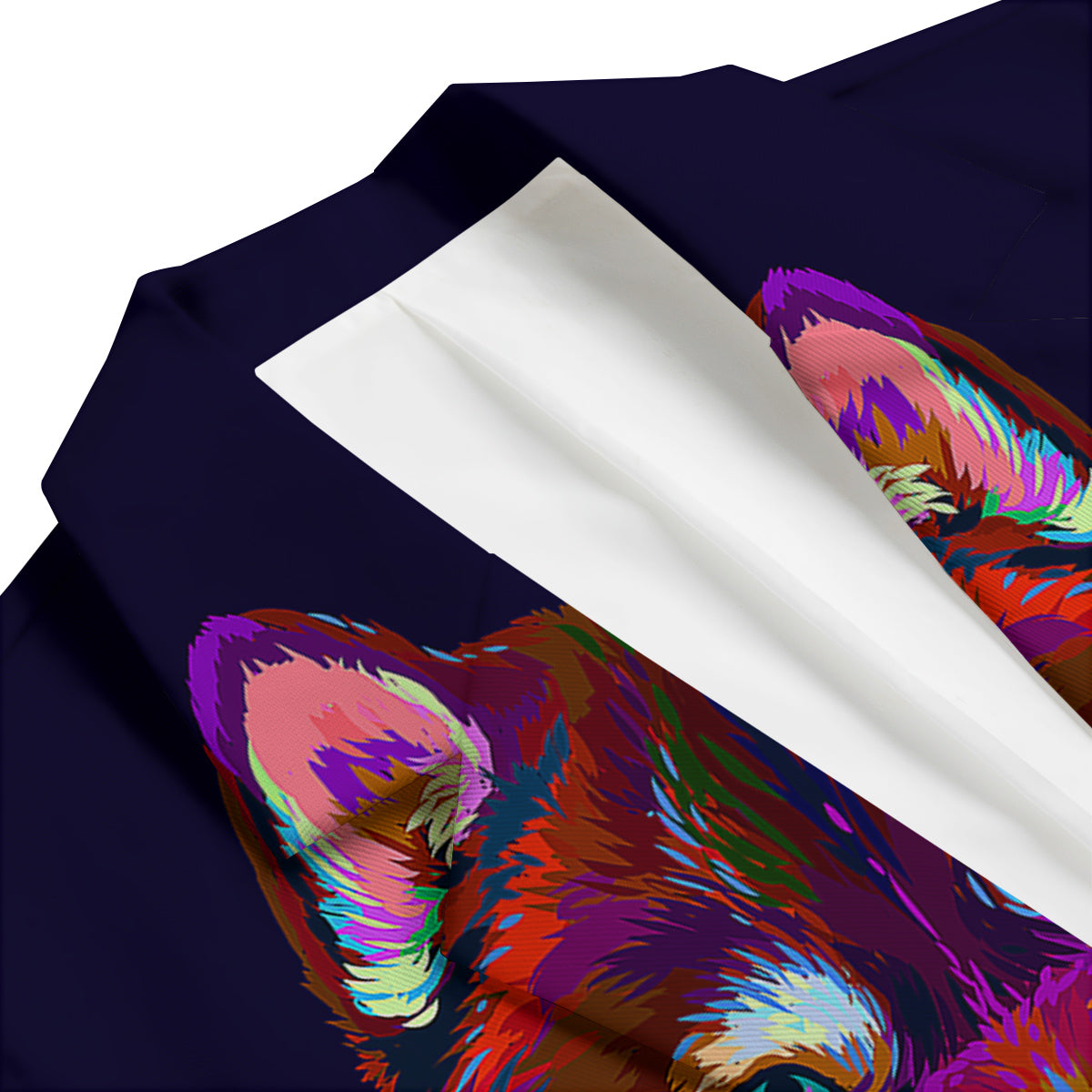 Siberian Husky Colorful Print Men's Blazer-grizzshop