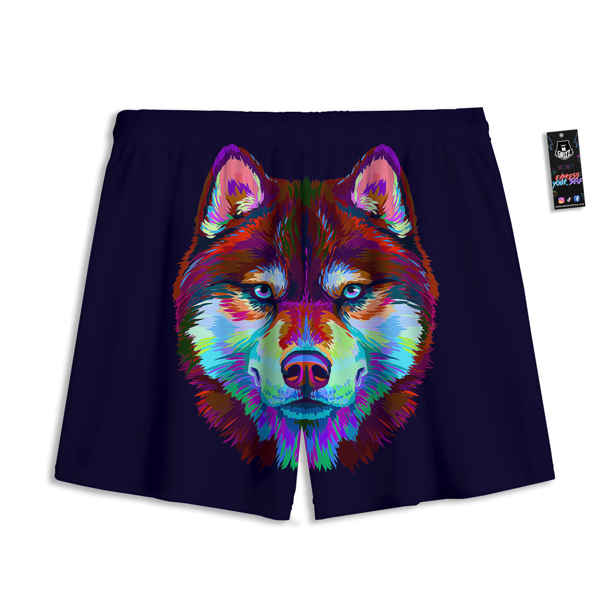 Sagittarius Sign Black And Gold Print Mesh Shorts