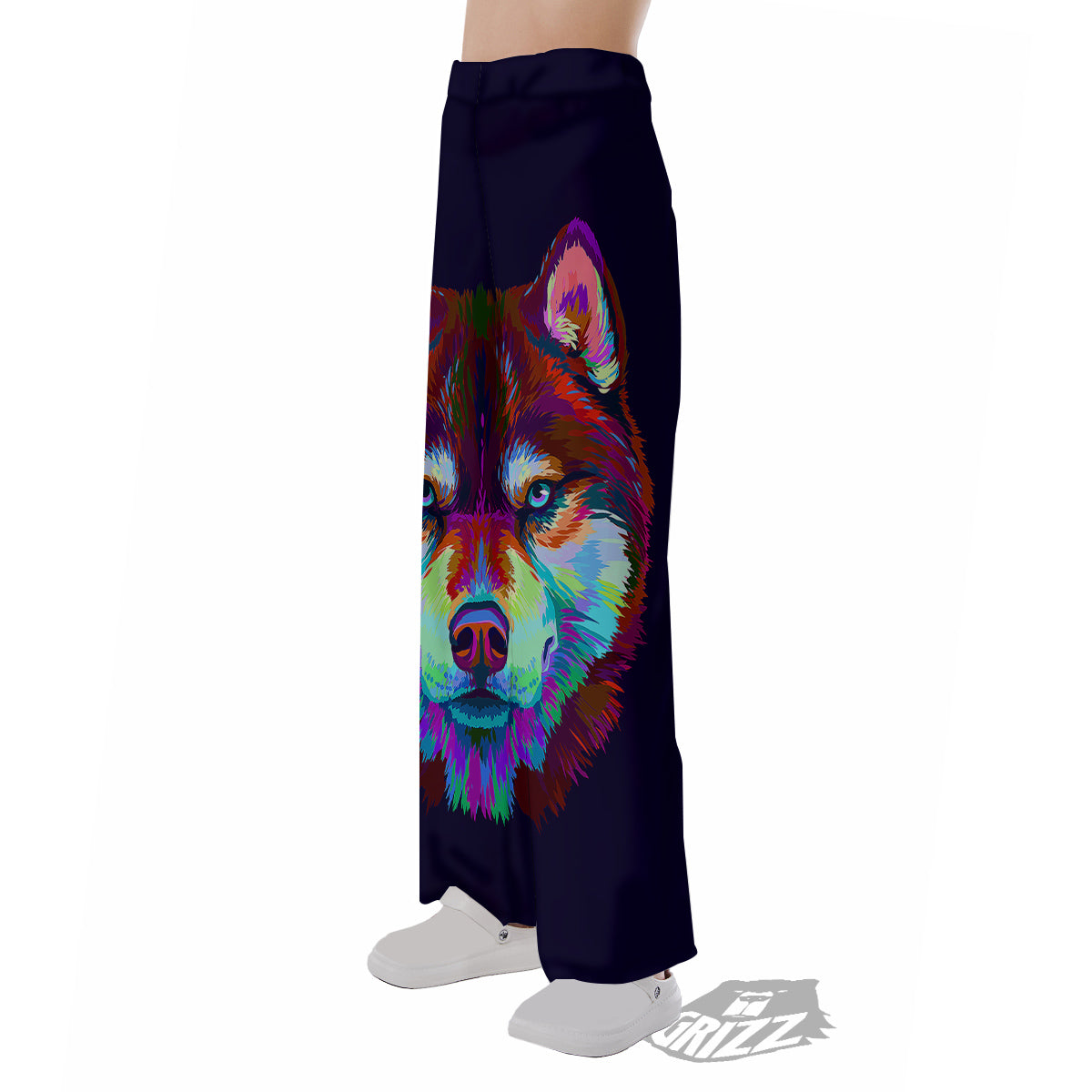 Siberian Husky Colorful Print Pajama Pants-grizzshop