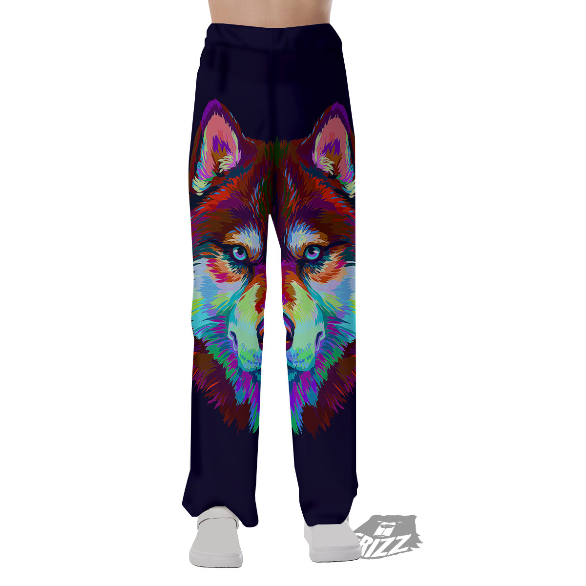 Siberian Husky Colorful Print Pajama Pants-grizzshop