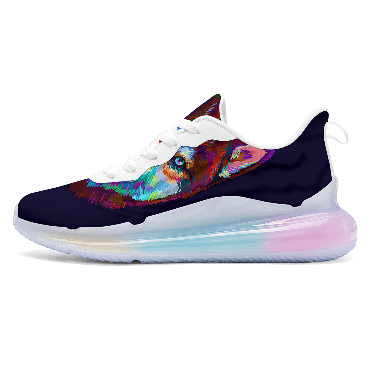 Siberian Husky Colorful Print Running Sneakers-grizzshop