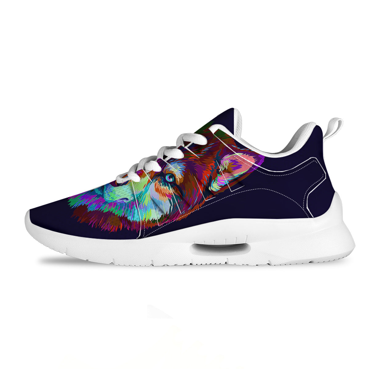 Siberian Husky Colorful Print Tennis Shoes-grizzshop