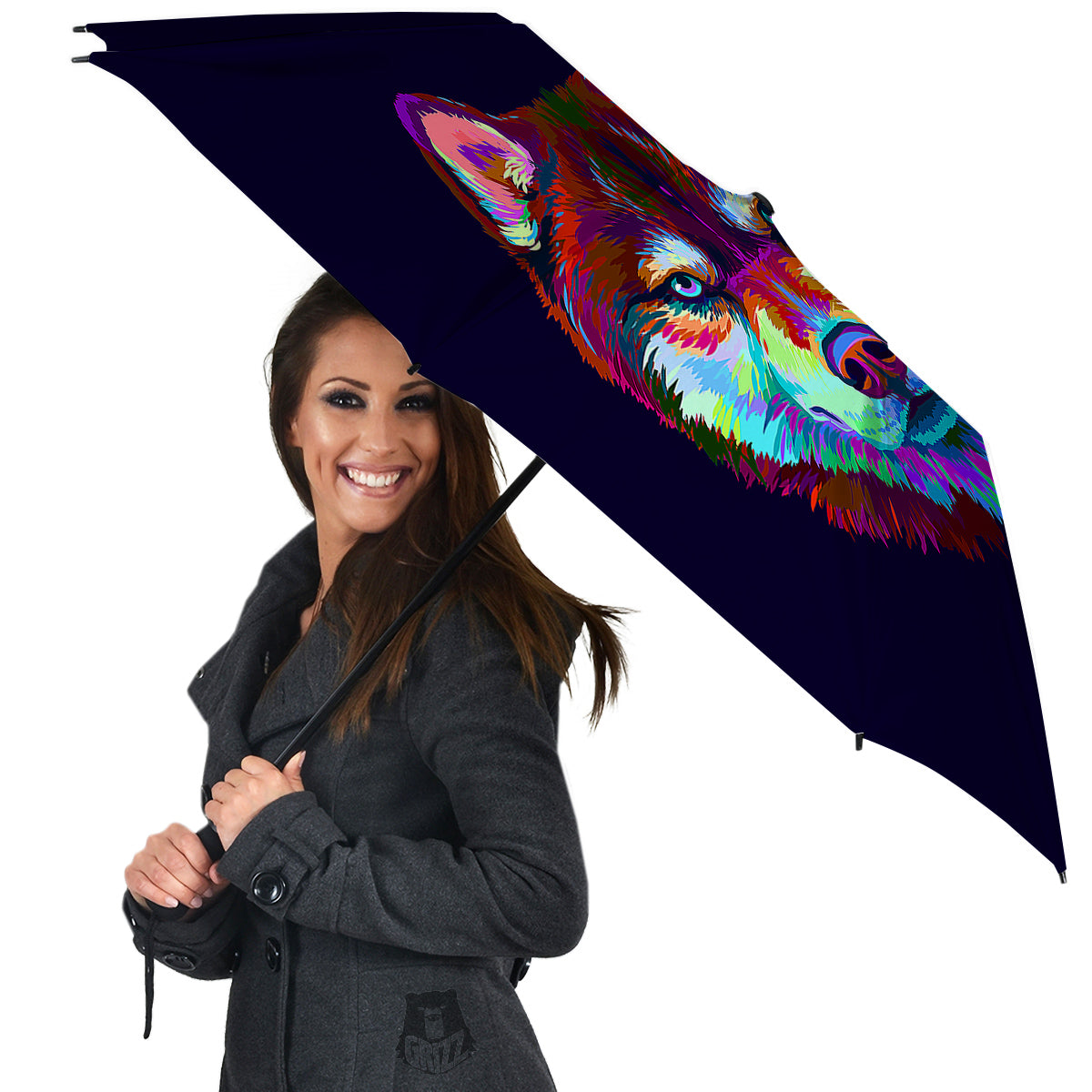 Siberian Husky Colorful Print Umbrella-grizzshop