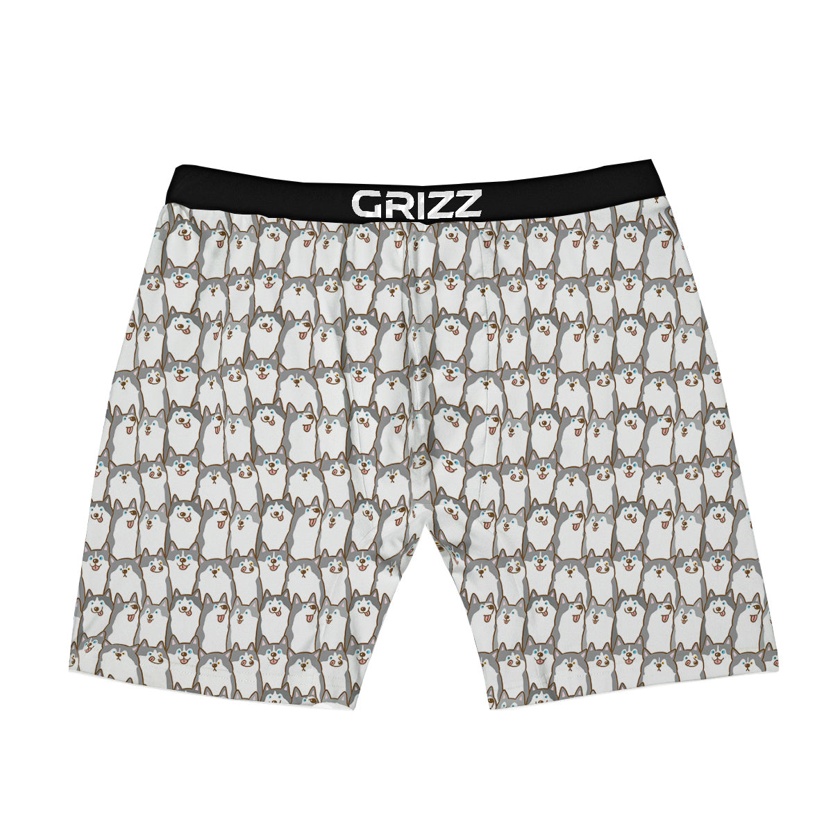Siberian Husky Cute Print Pattern Boxer Briefs-grizzshop