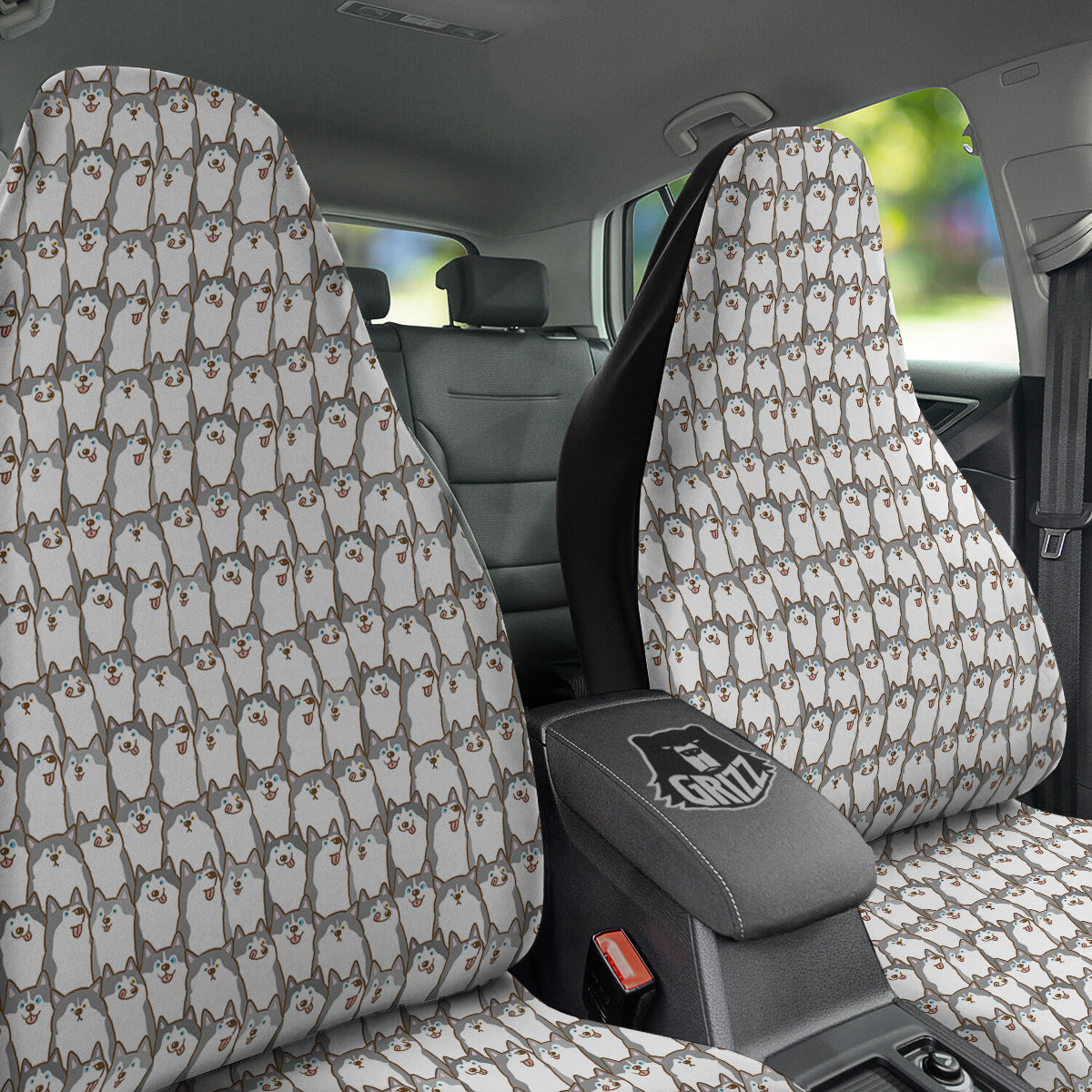 Siberian Husky Cute Print Pattern Car Seat Covers-grizzshop