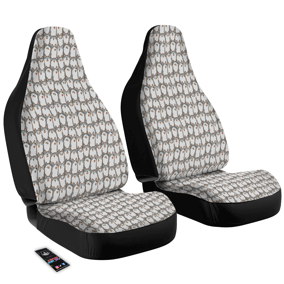 Siberian Husky Cute Print Pattern Car Seat Covers-grizzshop