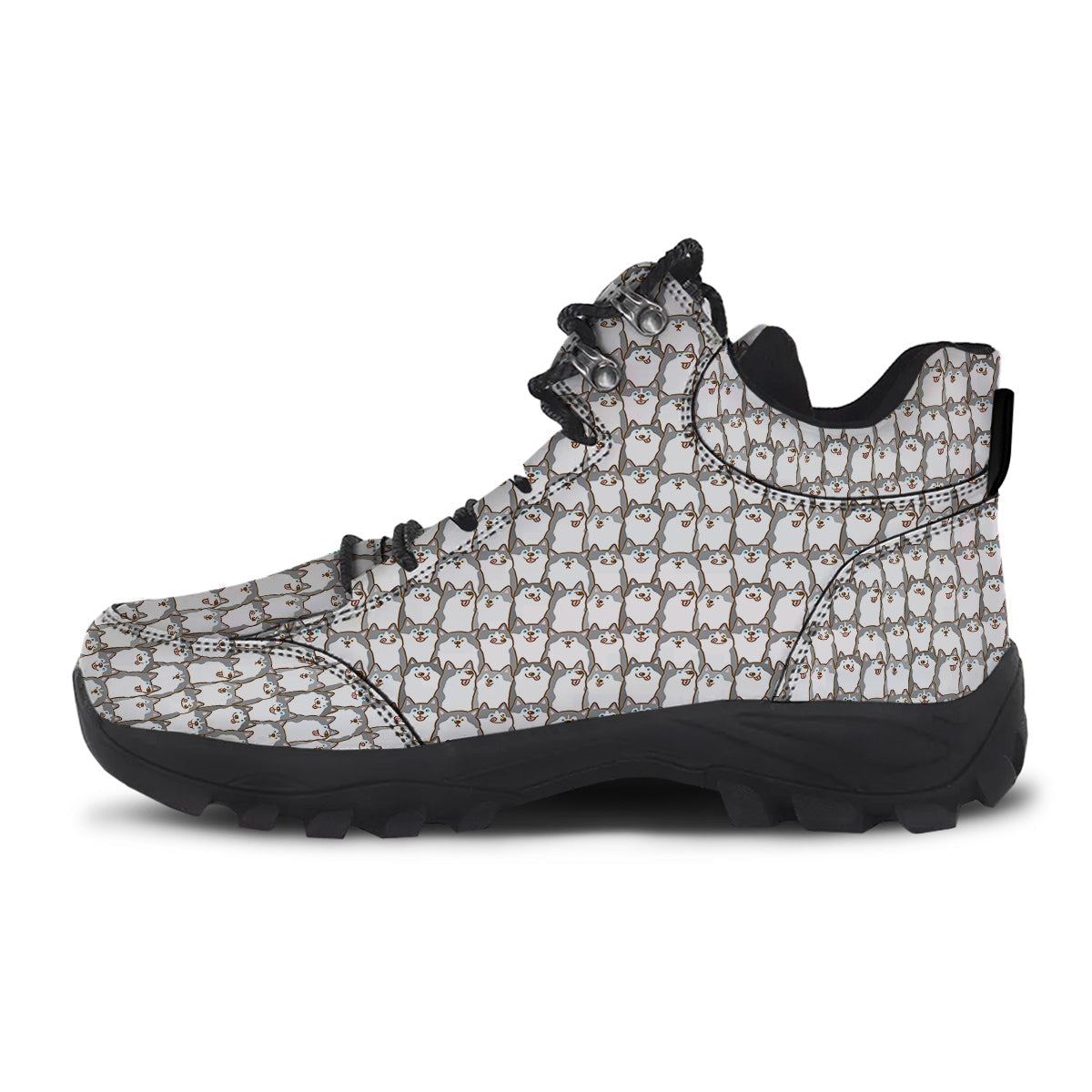 Siberian Husky Cute Print Pattern Hiking Shoes-grizzshop