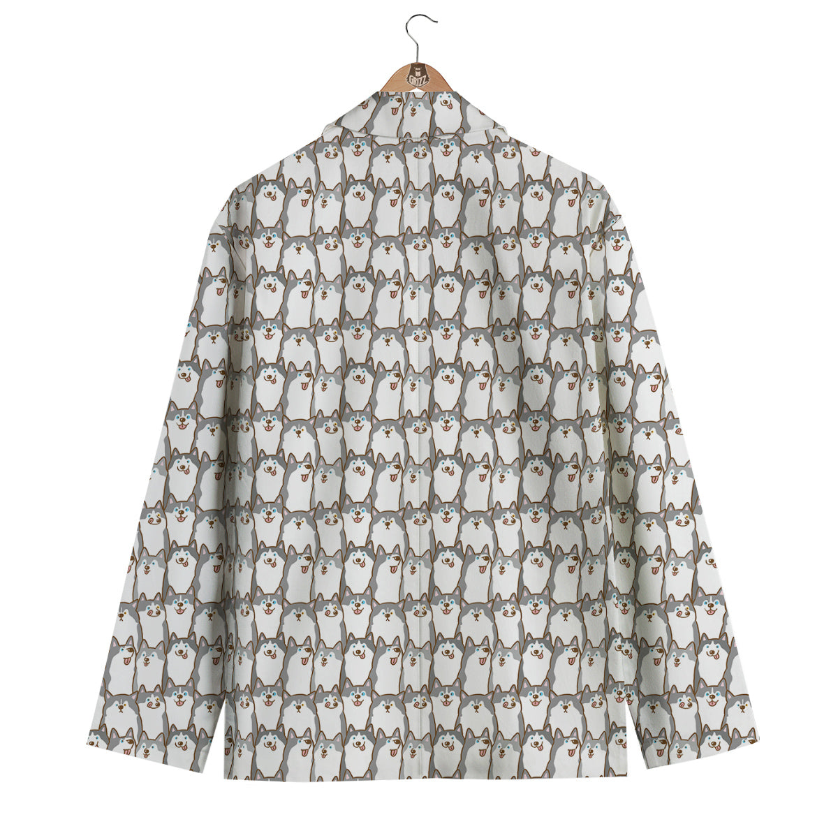 Siberian Husky Cute Print Pattern Men's Blazer-grizzshop