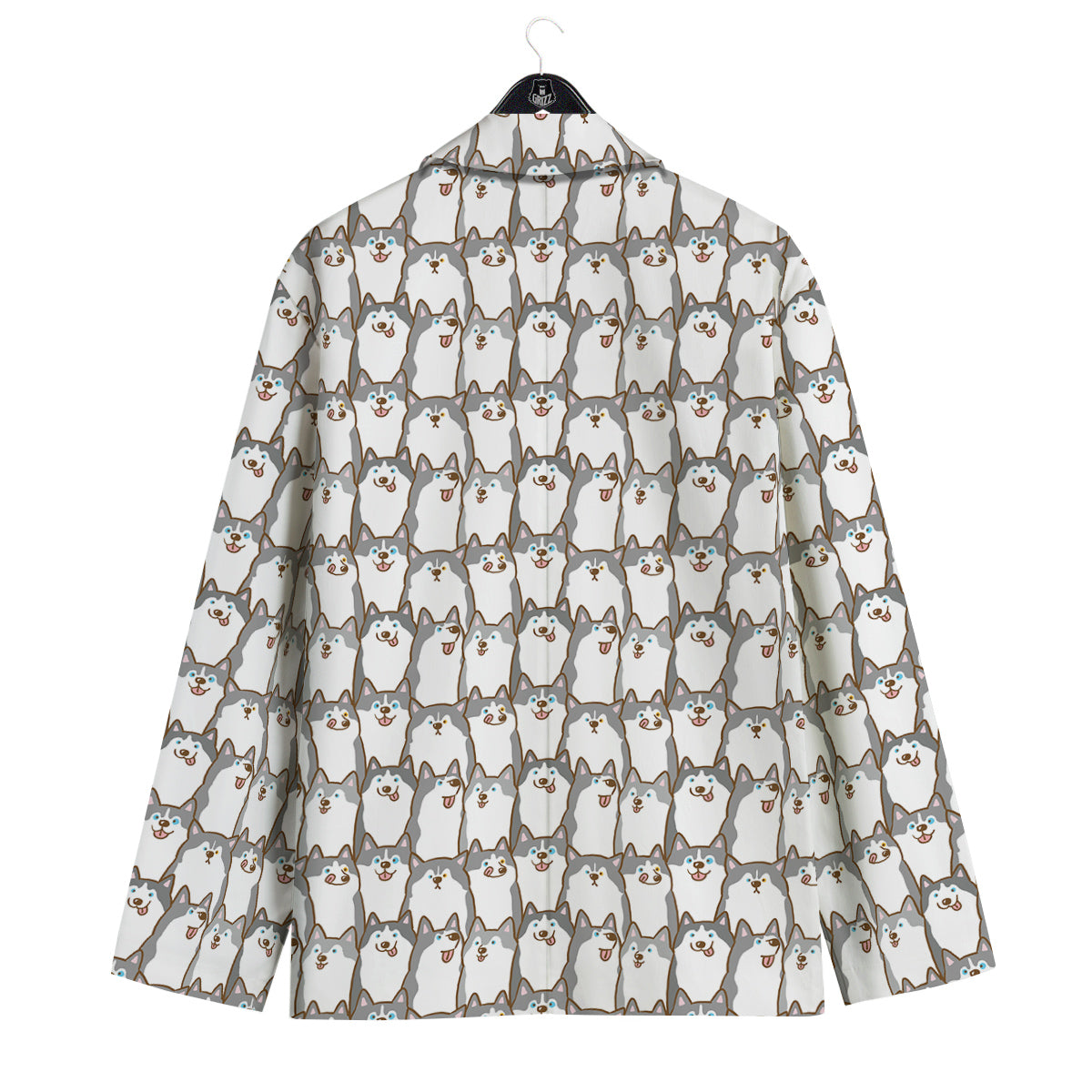Siberian Husky Cute Print Pattern Men's Sport Coat-grizzshop
