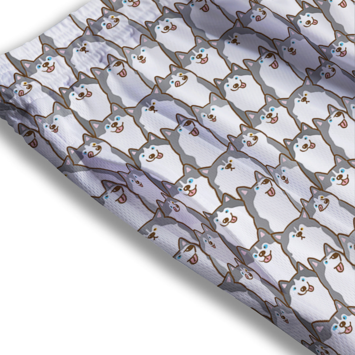 Siberian Husky Cute Print Pattern Mesh Shorts