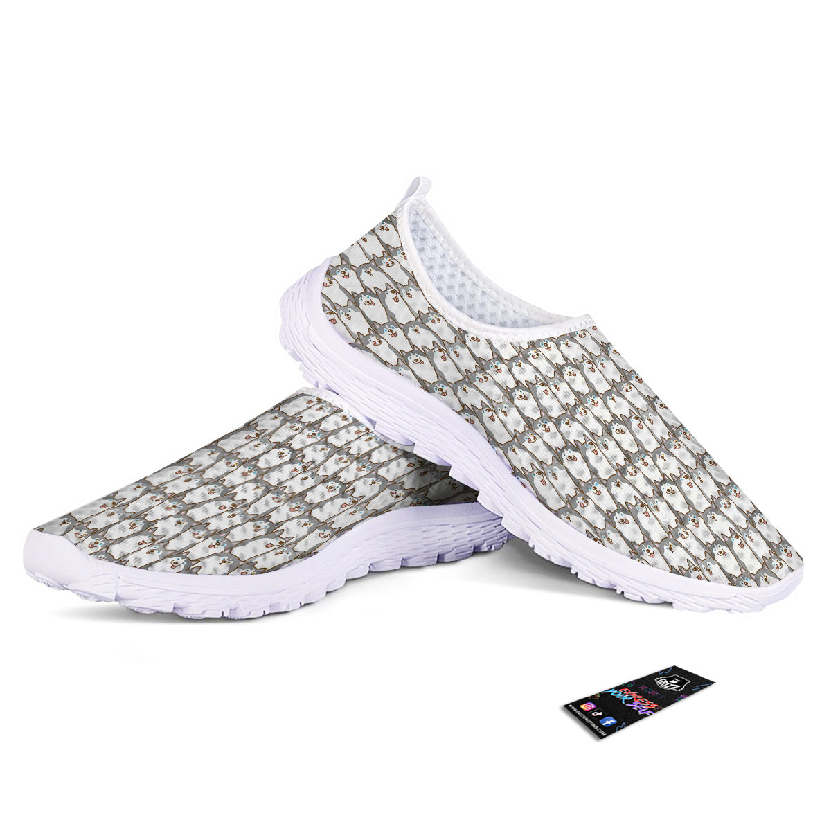 Siberian Husky Cute Print Pattern Nurse Shoes-grizzshop