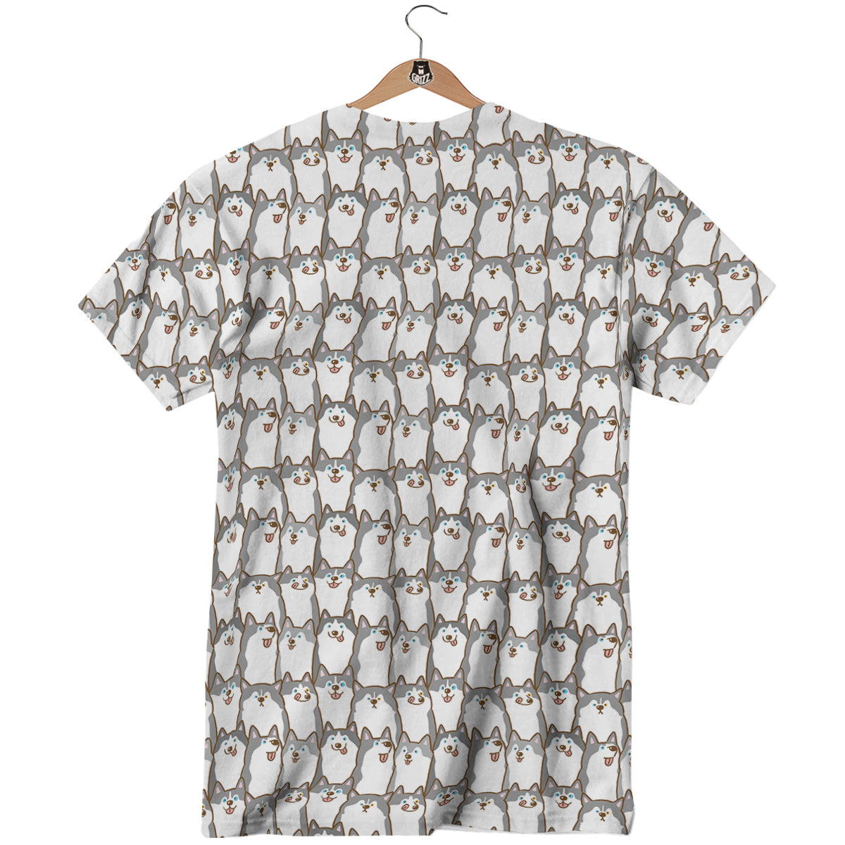 Siberian Husky Cute Print Pattern T-Shirt-grizzshop