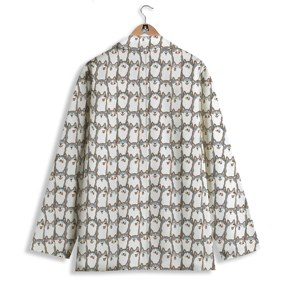 Siberian Husky Cute Print Pattern Women's Blazer-grizzshop