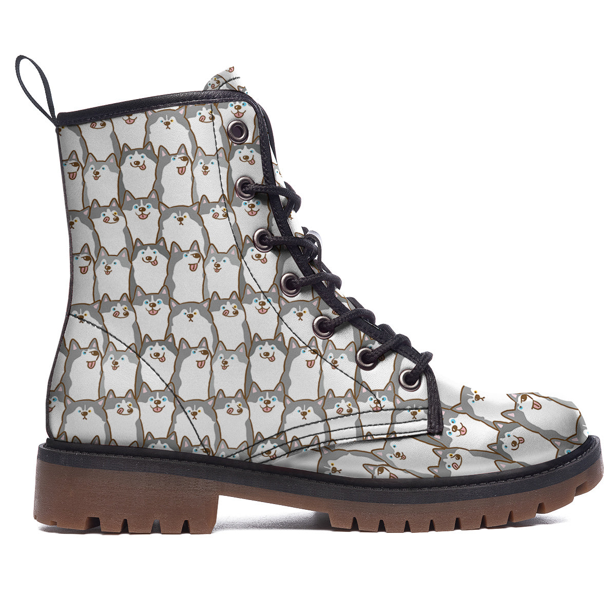 Siberian Husky Cute Print Pattern Work Boots-grizzshop