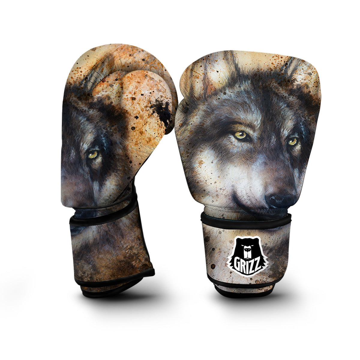 Siberian Husky Drawing Print Boxing Gloves-grizzshop