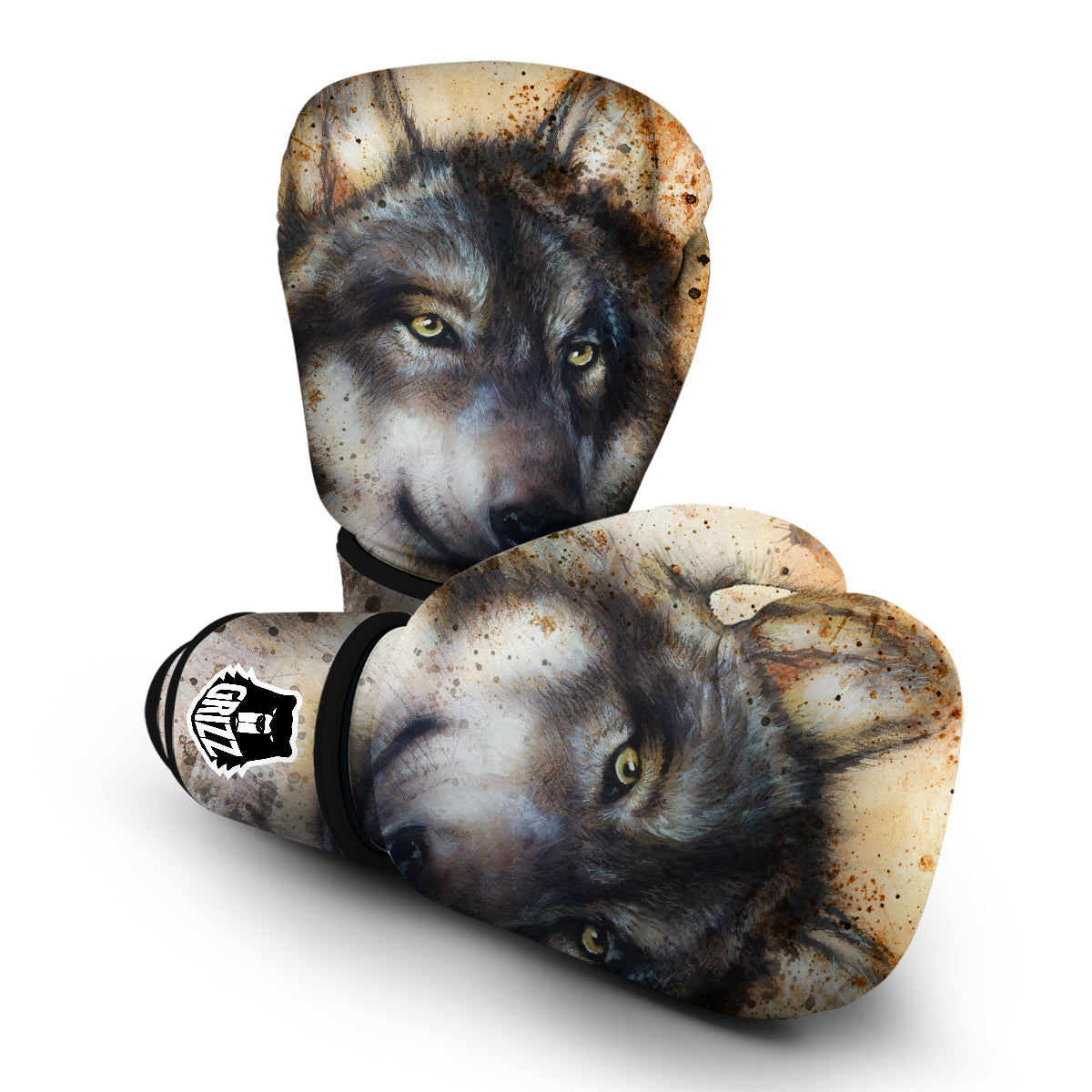 Siberian Husky Drawing Print Boxing Gloves-grizzshop