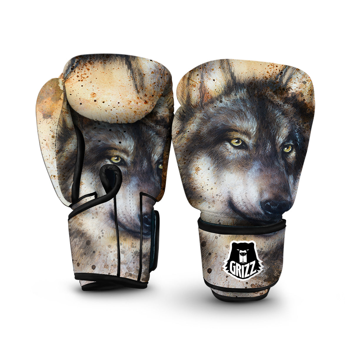 Siberian Husky Drawing Print Boxing Gloves-grizzshop