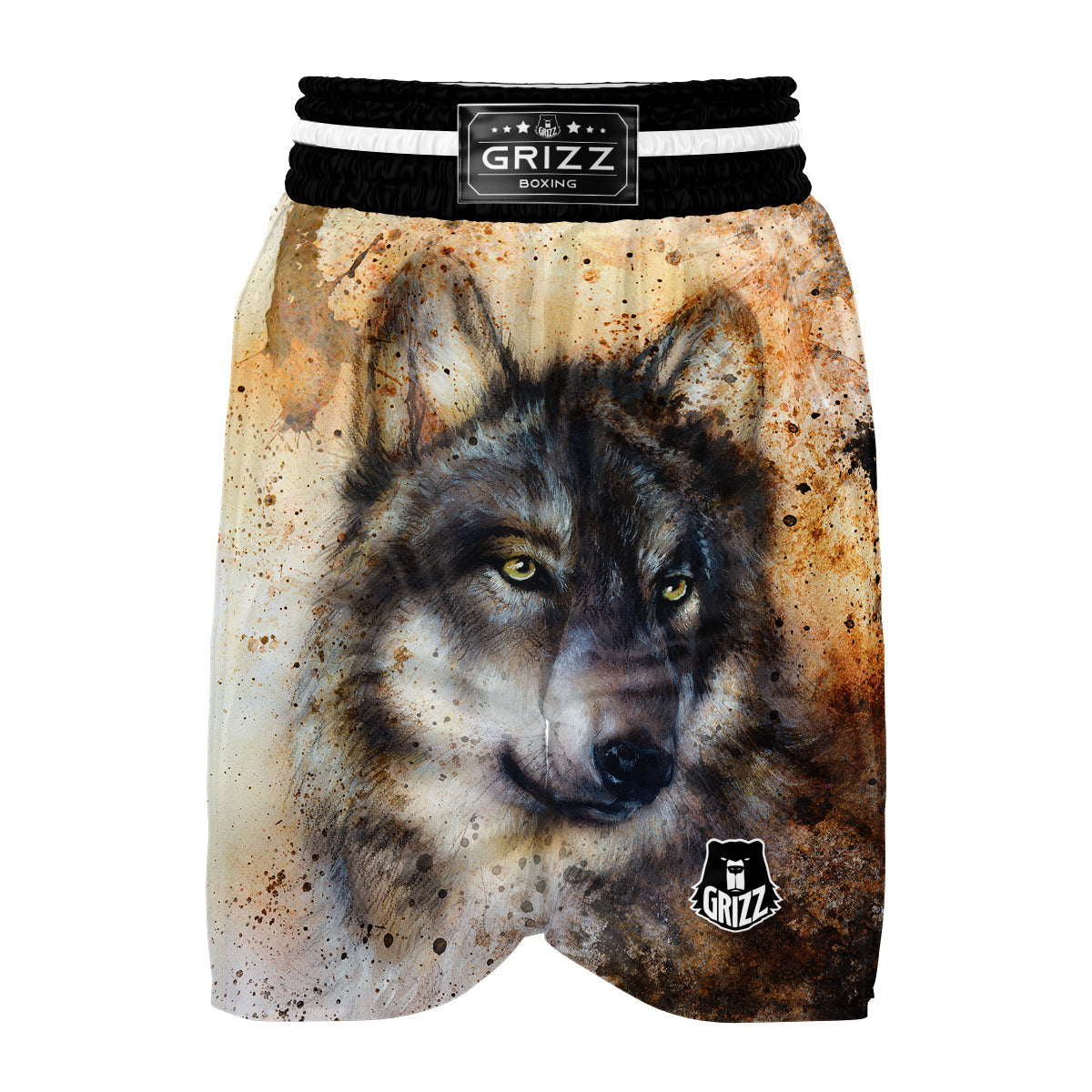 Siberian Husky Drawing Print Boxing Shorts-grizzshop