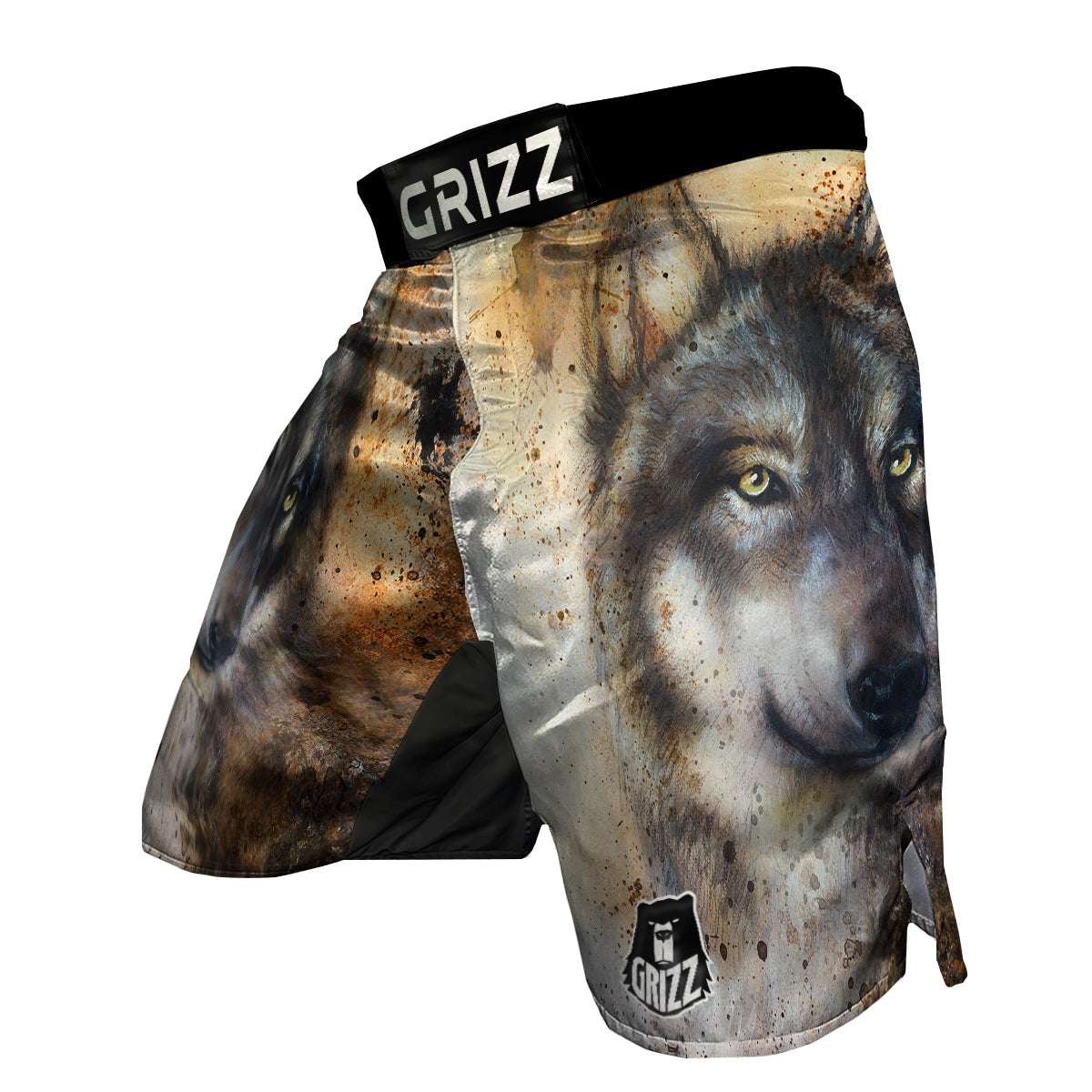 Siberian Husky Drawing Print MMA Shorts-grizzshop
