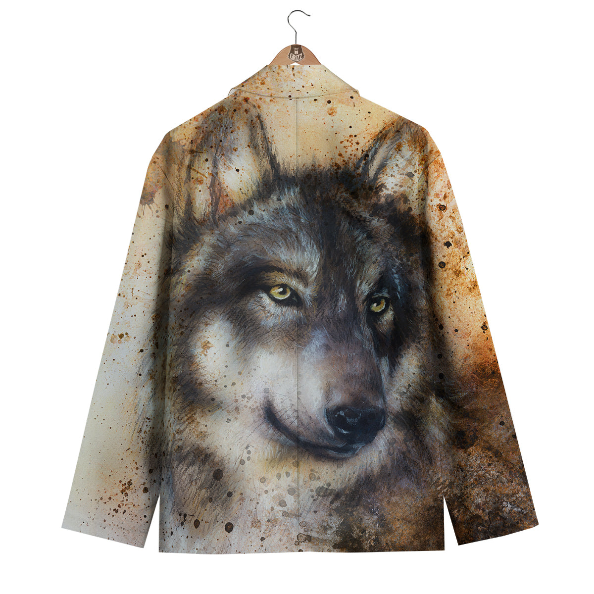 Siberian Husky Drawing Print Men's Blazer-grizzshop
