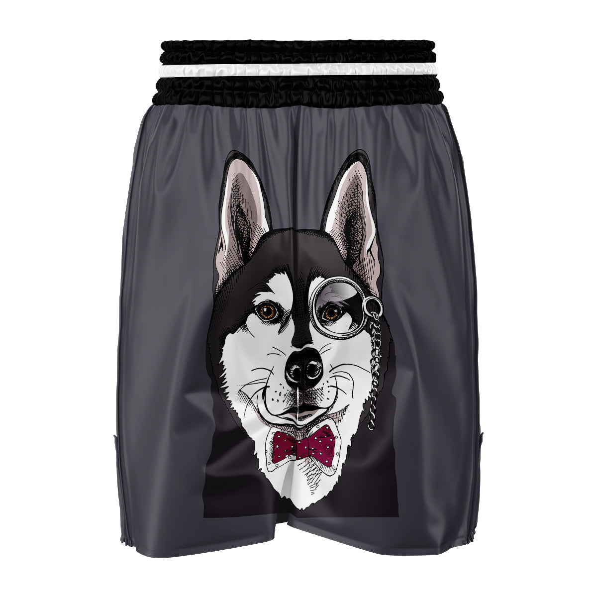 Siberian Husky Funny Glass Print Boxing Shorts-grizzshop