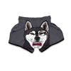 Siberian Husky Funny Glass Print Muay Thai Boxing Shorts-grizzshop