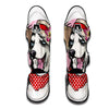 Siberian Husky Hat Print Muay Thai Shin Guards-grizzshop