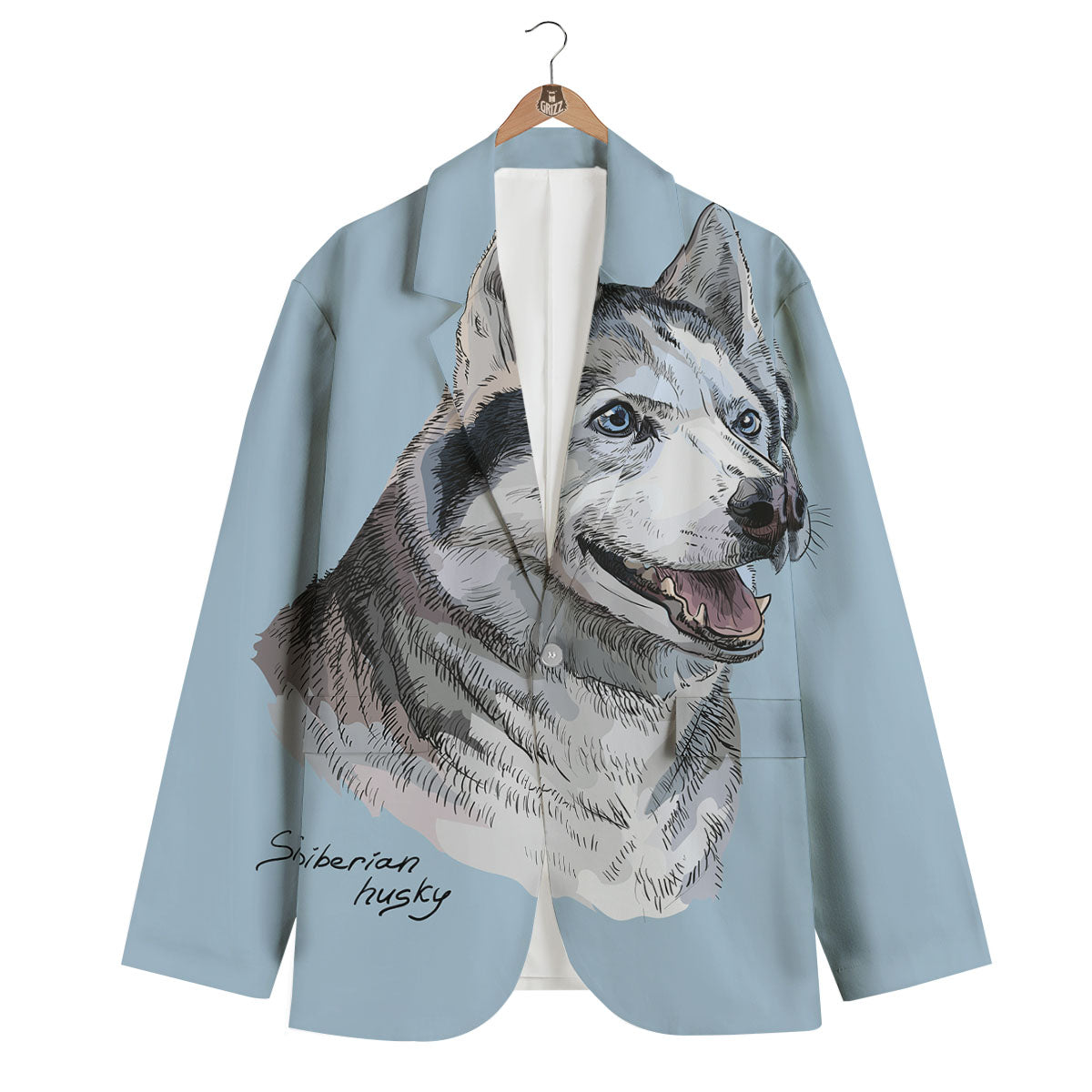 Siberian Husky Men's Blazer-grizzshop