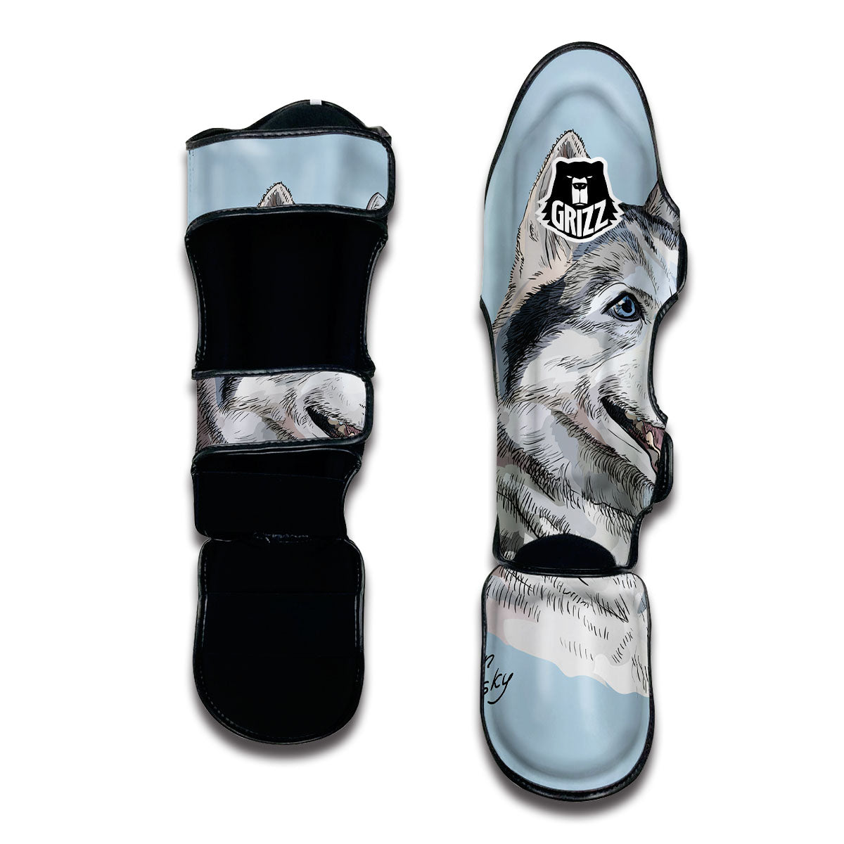 Siberian Husky Muay Thai Shin Guards-grizzshop