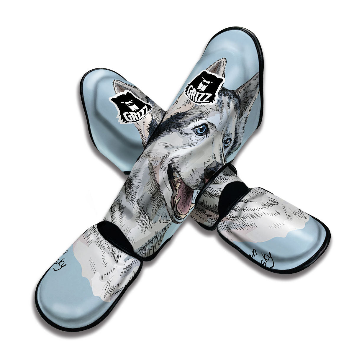 Siberian Husky Muay Thai Shin Guards-grizzshop