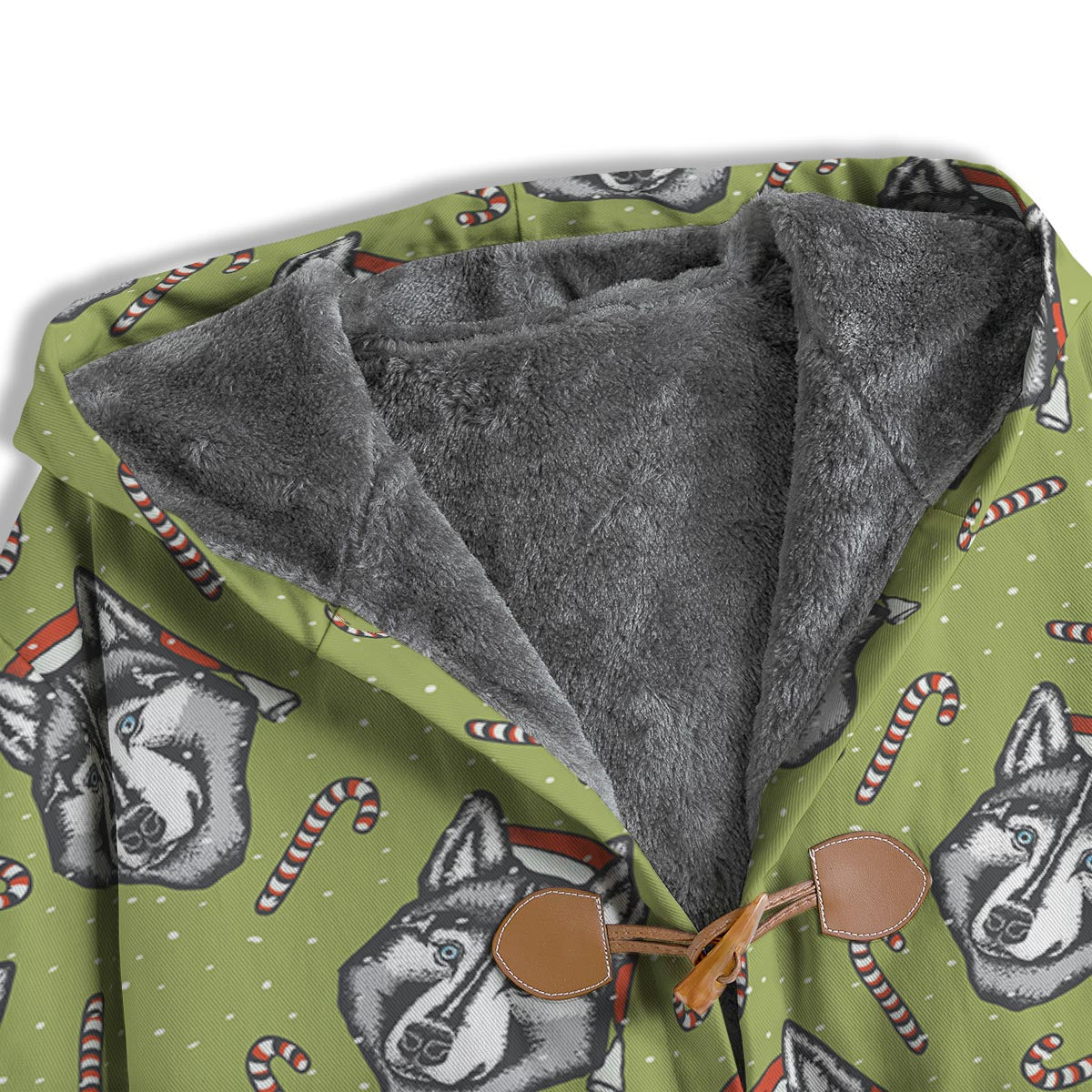 Siberian Husky Santa Print Pattern Men's Windbreaker Jacket-grizzshop