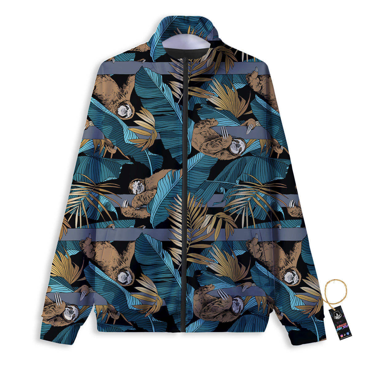 Siberian Husky Santa Print Pattern Track Jacket-grizzshop