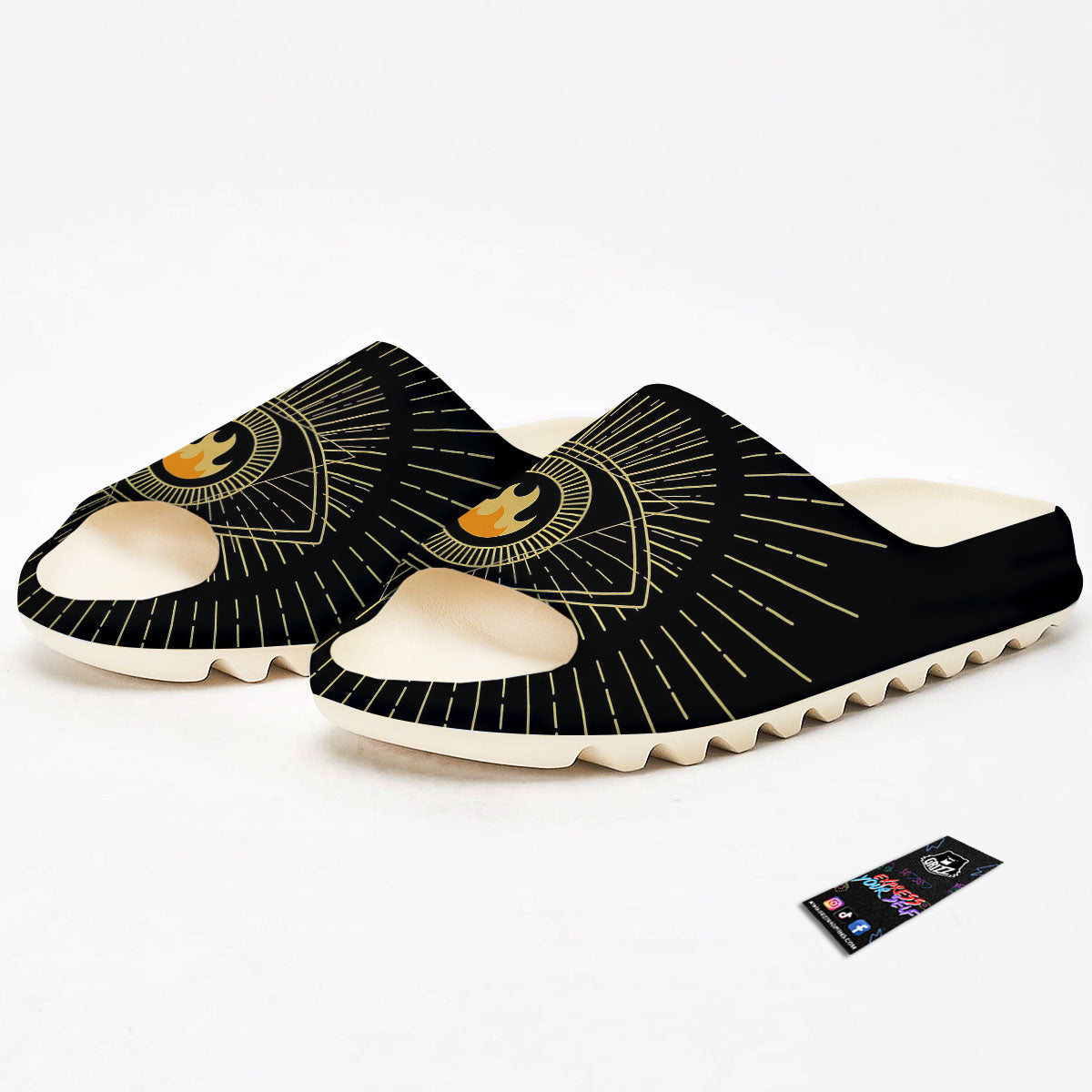 Sight Masonic Eye Print Sandals-grizzshop