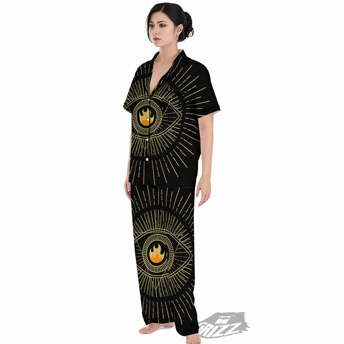 Sight Masonic Eye Print Women's Pajamas Set-grizzshop