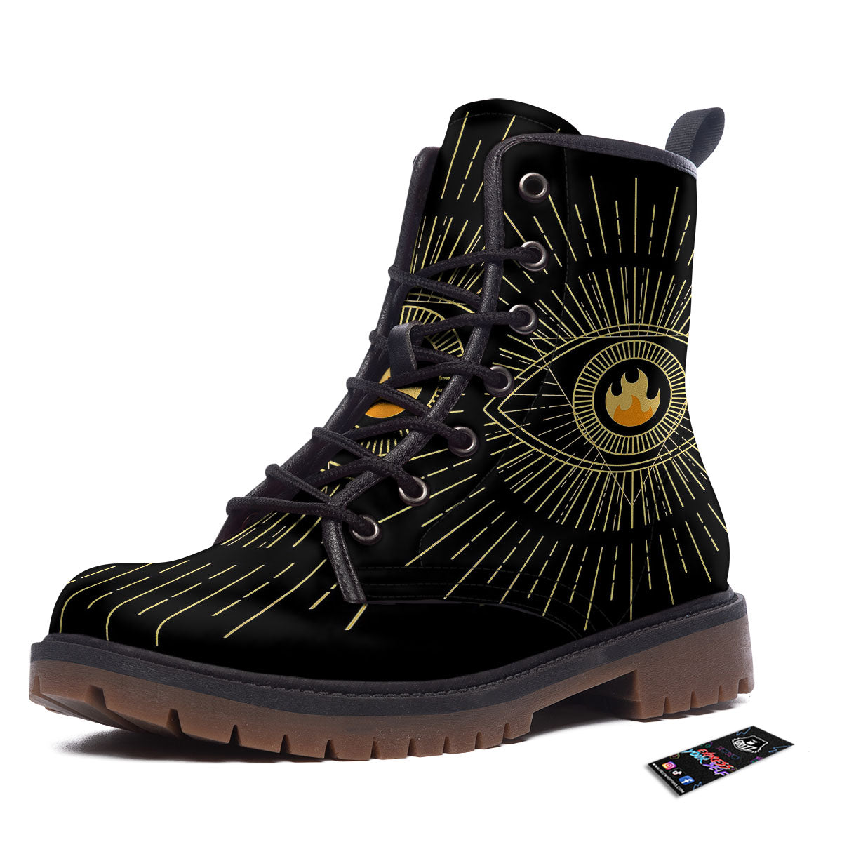 Sight Masonic Eye Print Work Boots-grizzshop